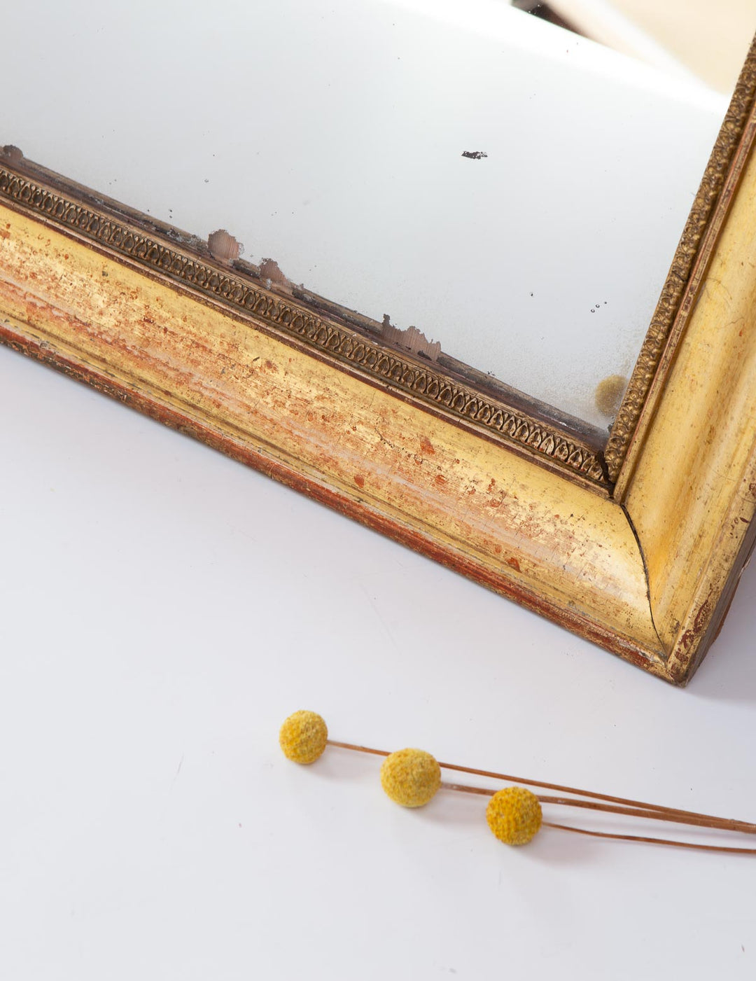 antiguo espejo frances madera dorada s xix