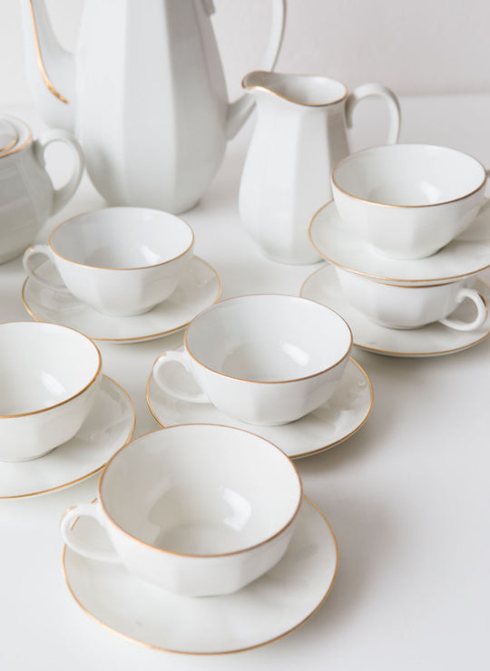Juego café porcelana Limoges L. Michelaud (VENDIDO)