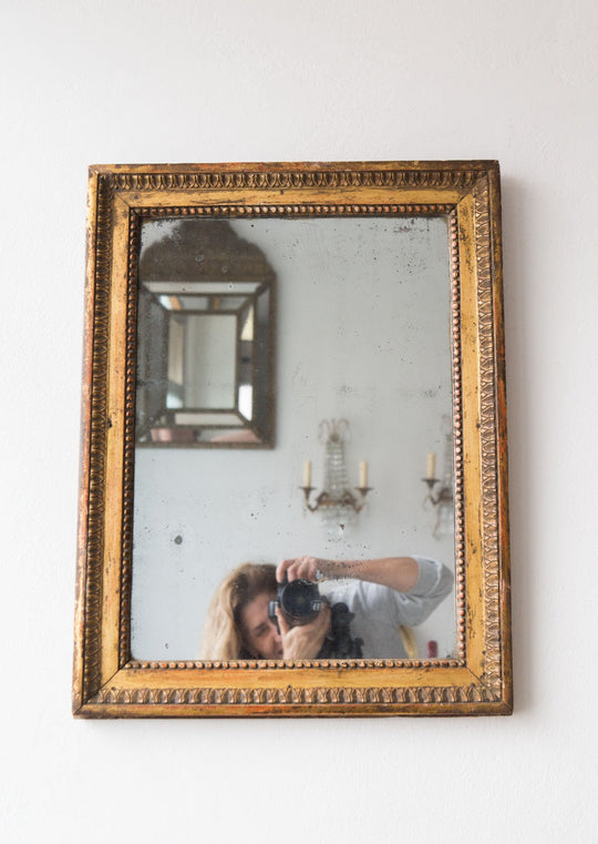 espejo antiguo dorado francés vintage mirror s. XVIII