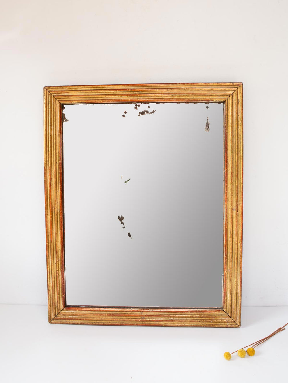 Antiguo espejo francés dorado al mercurio primera mitad s. XIX (73*59 cm)