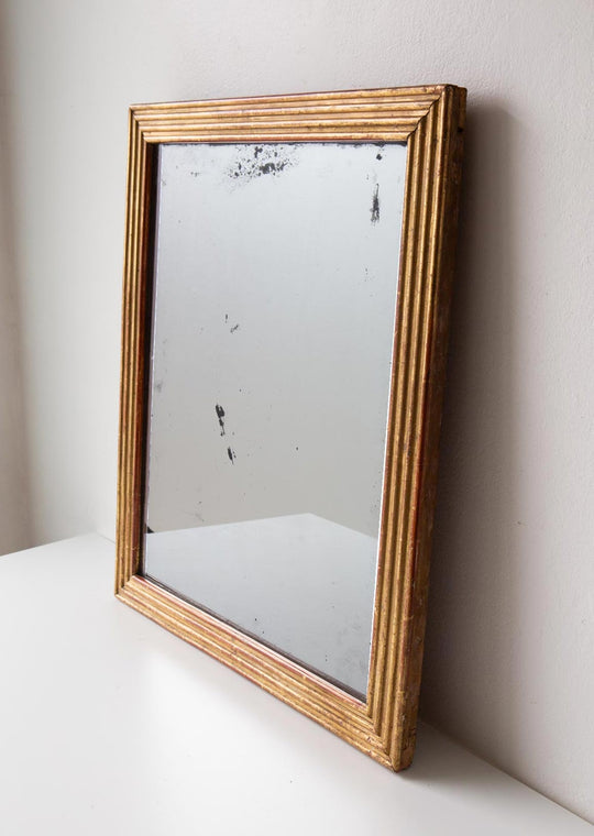 Antiguo espejo francés dorado al mercurio primera mitad s. XIX (73*59 cm)