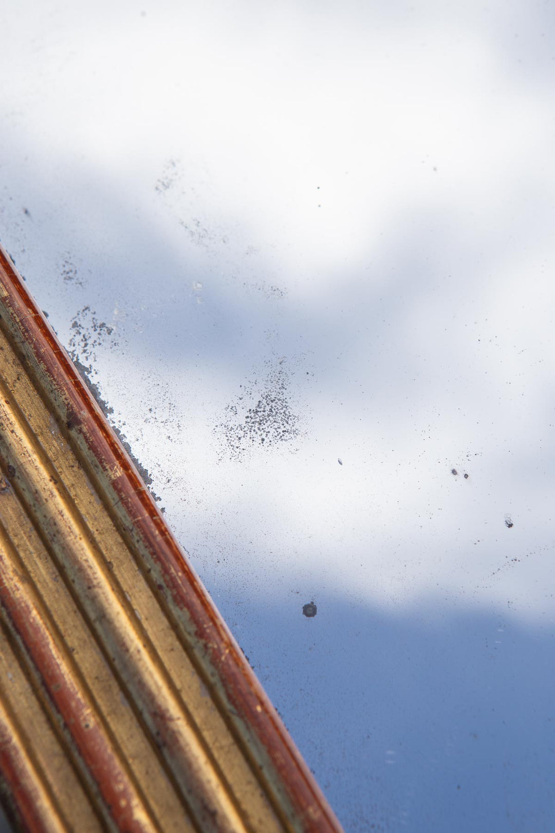 Antiguo espejo francés dorado al mercurio primera mitad s. XIX (73*59 cm)