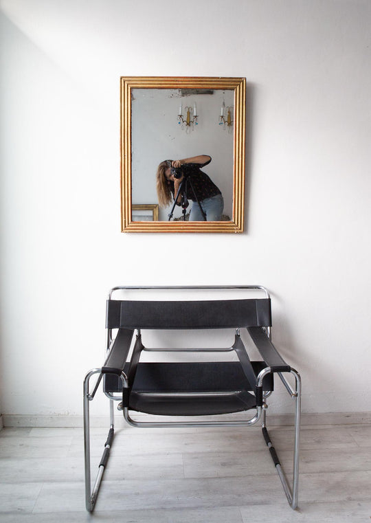 Antiguo espejo francés dorado al mercurio primera mitad s. XIX (73*59 cm)