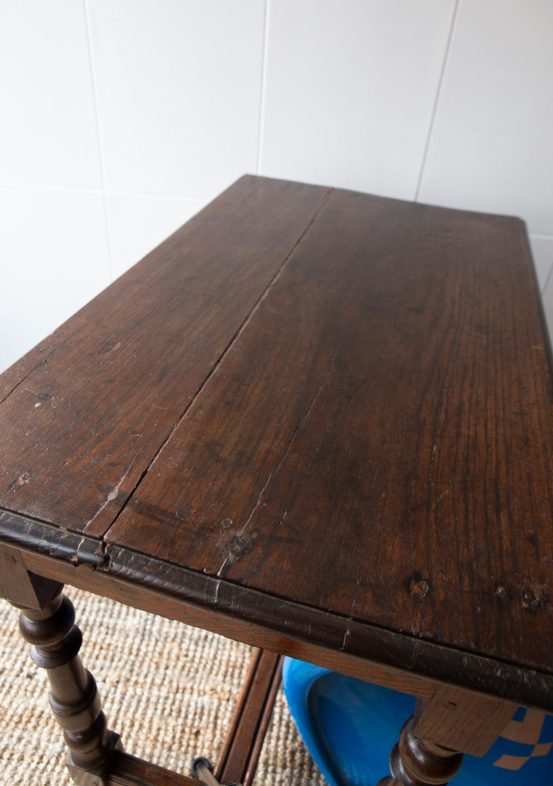 Antigua mesa francesa roble s. XIX (80*49 cm)