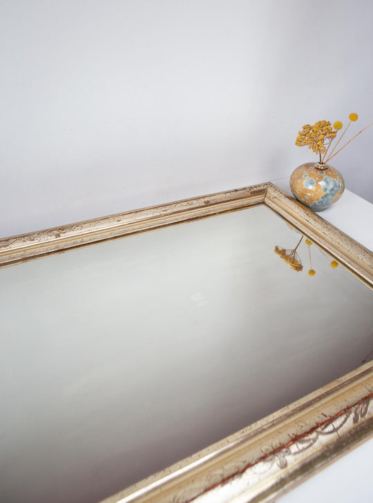 Espejo Louis Philippe madera dorada s. XIX (VENDIDO)