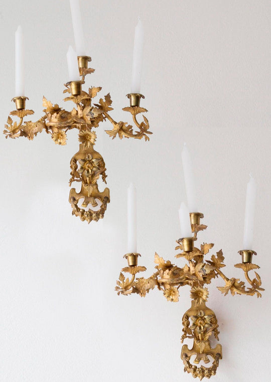 Pareja candelabros franceses s. XIX (VENDIDO)