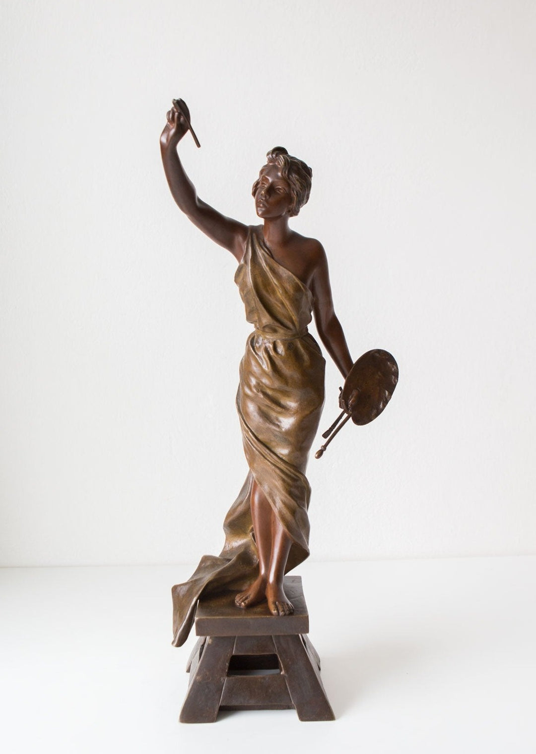 Escultura bronce art nouveau Villanis c. 1900 bronze female figure sculpture antique