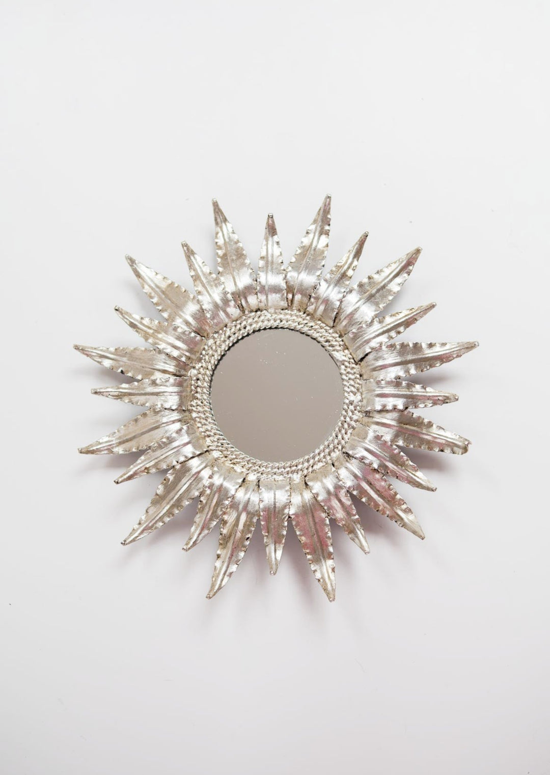 Espejo sol plateado metal años 50/60 spanish silvered sunburst mirror