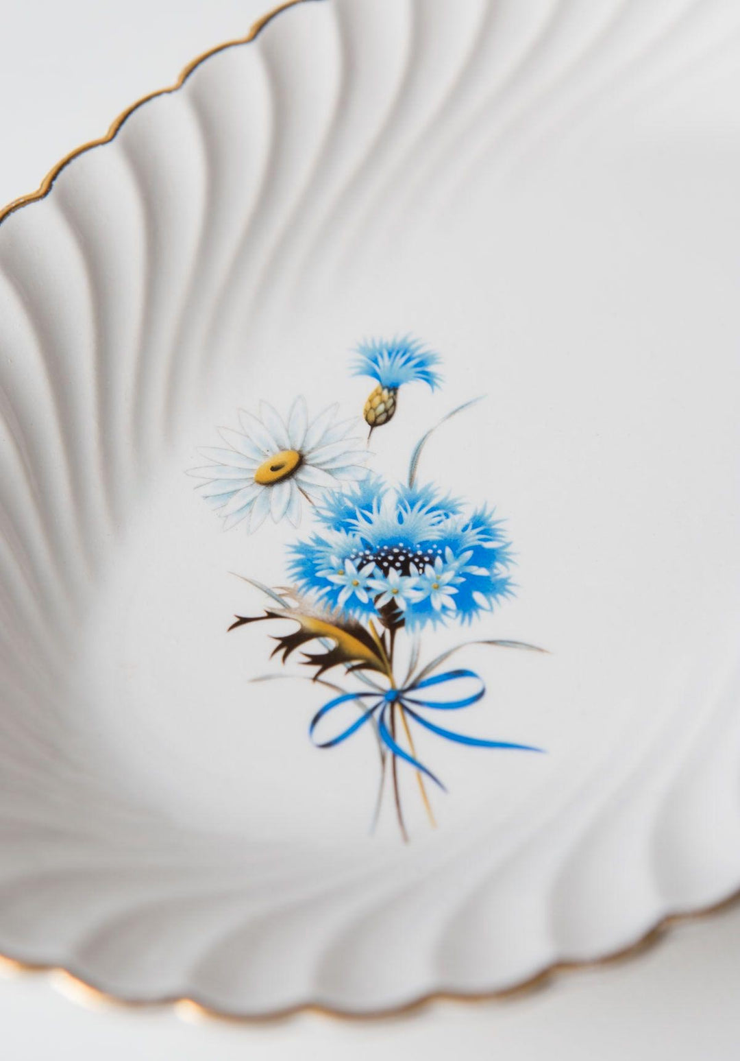 Vajilla francesa loza flores azules Luneville (39 PIEZAS)