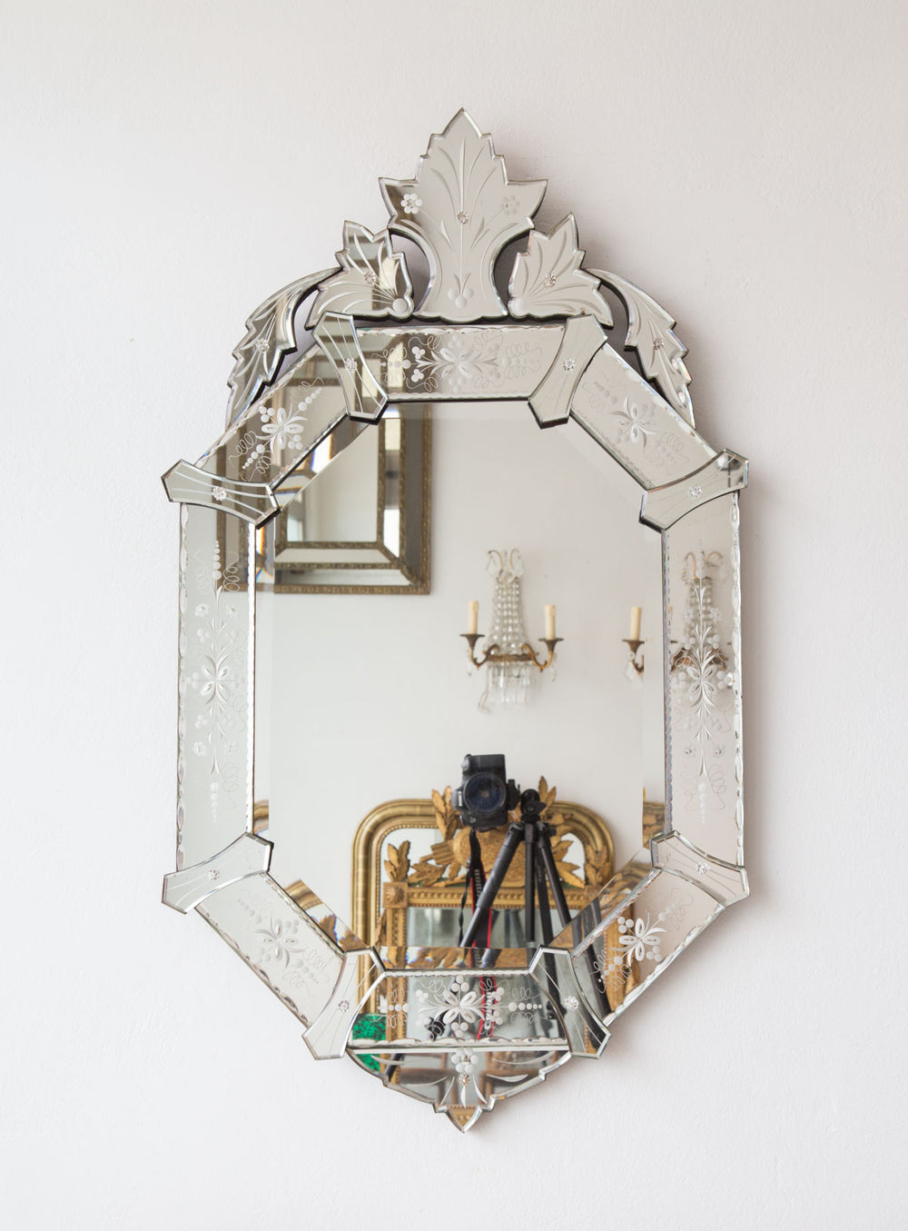 Antiguo espejo veneciano principios XX vintage venetian mirror