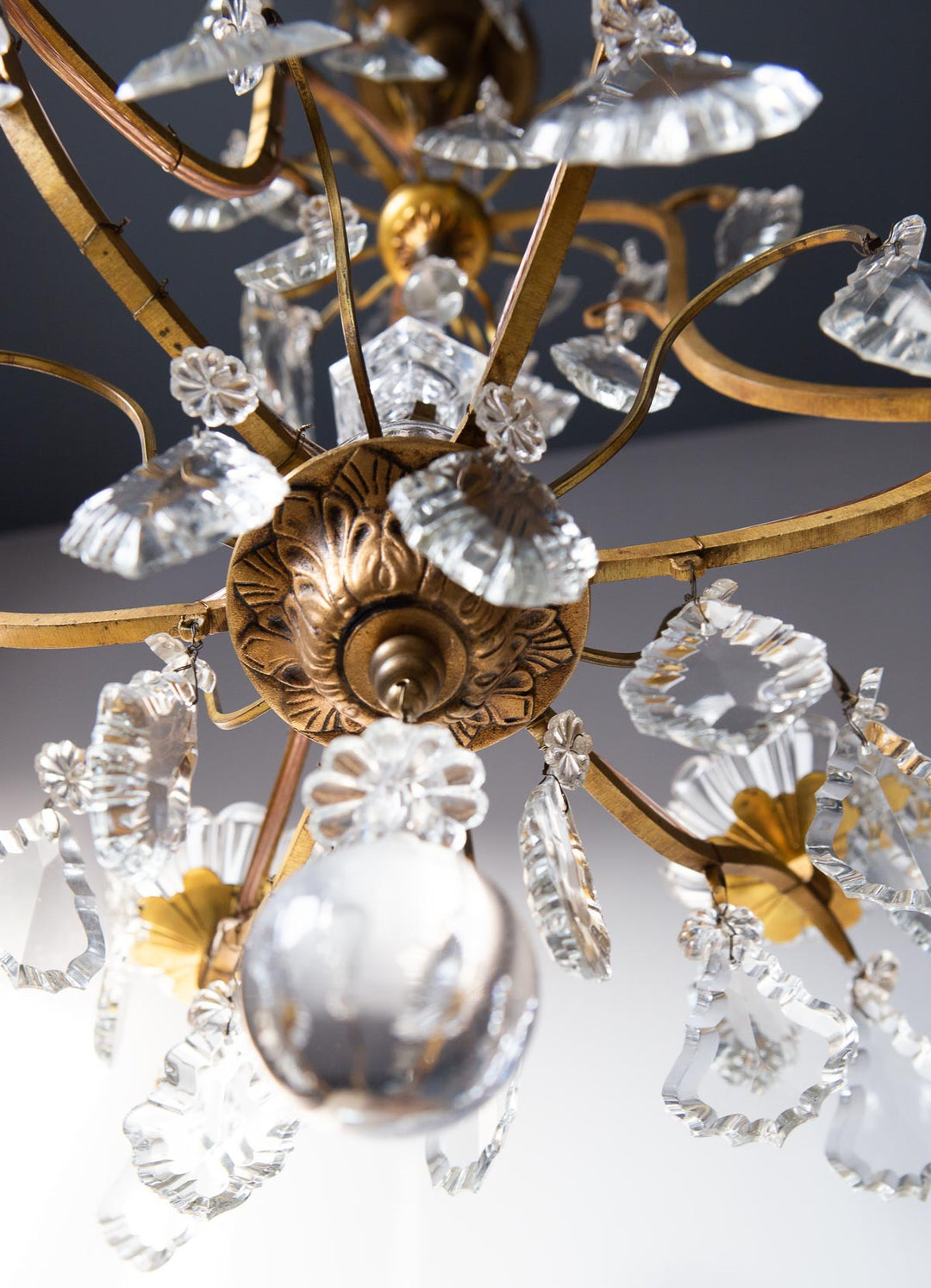 Antiguo chandelier francés cristales 6 brazos (VENDIDA)