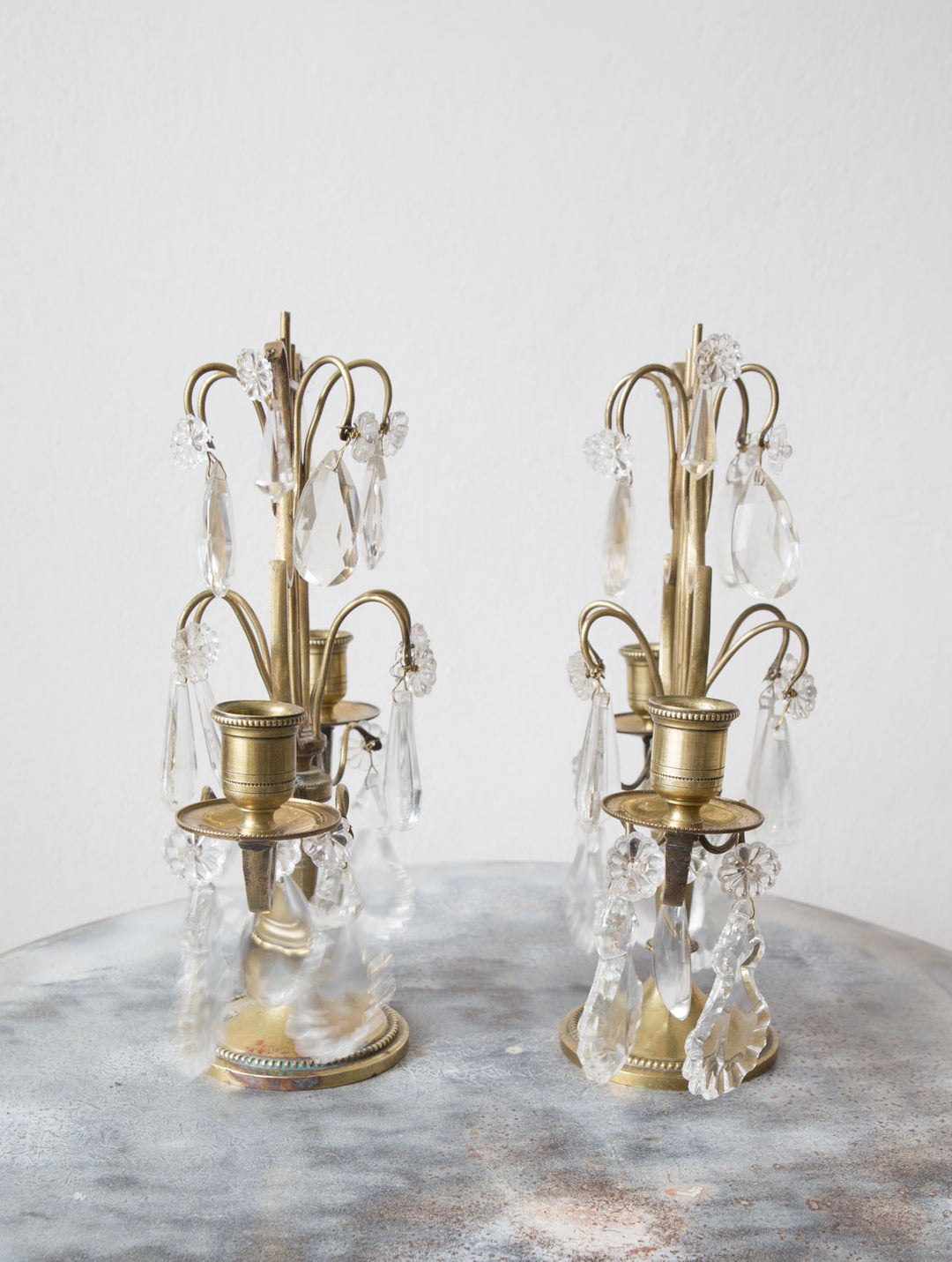 Antiguos candelabros "girandoles" franceses latón (VENDIDOS)