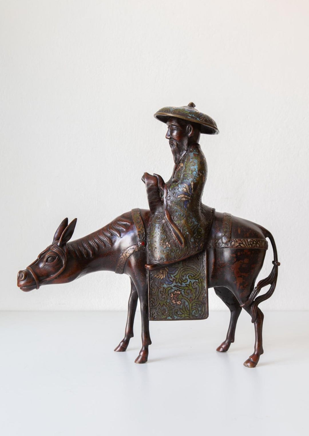 Escultura bronce Toba en su mula s. XIX (VENDIDO)