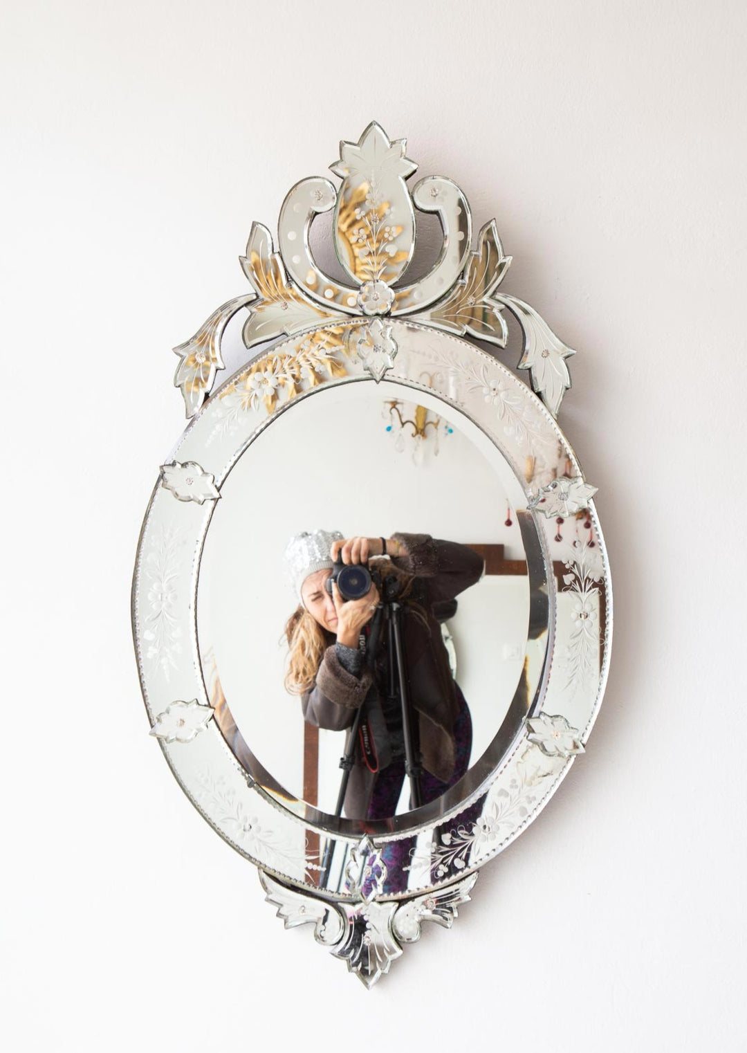 Antiguo espejo veneciano principios XX (VENDIDO)