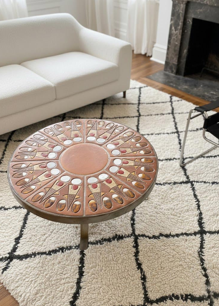 Mesa centro francesa años 60 R. Corroyez (78 cm)