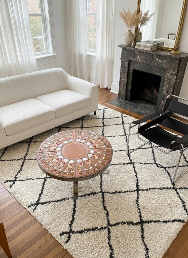 Mesa centro francesa años 60 R. Corroyez (78 cm)