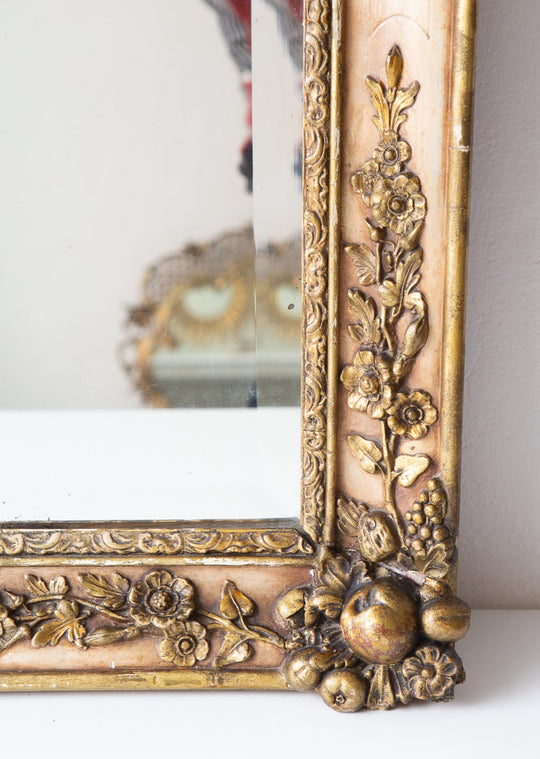 Antiguo espejo francés ppios XX molduras dorado antique french mirror