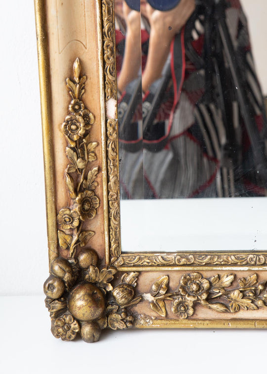 Antiguo espejo francés ppios XX molduras dorado antique french mirror