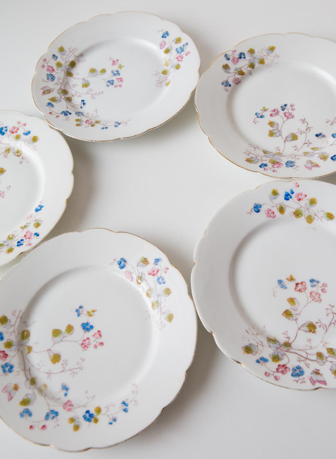 Platos porcelana 20 cm Vieux Paris c. 1900 hand painted french porcelain plates