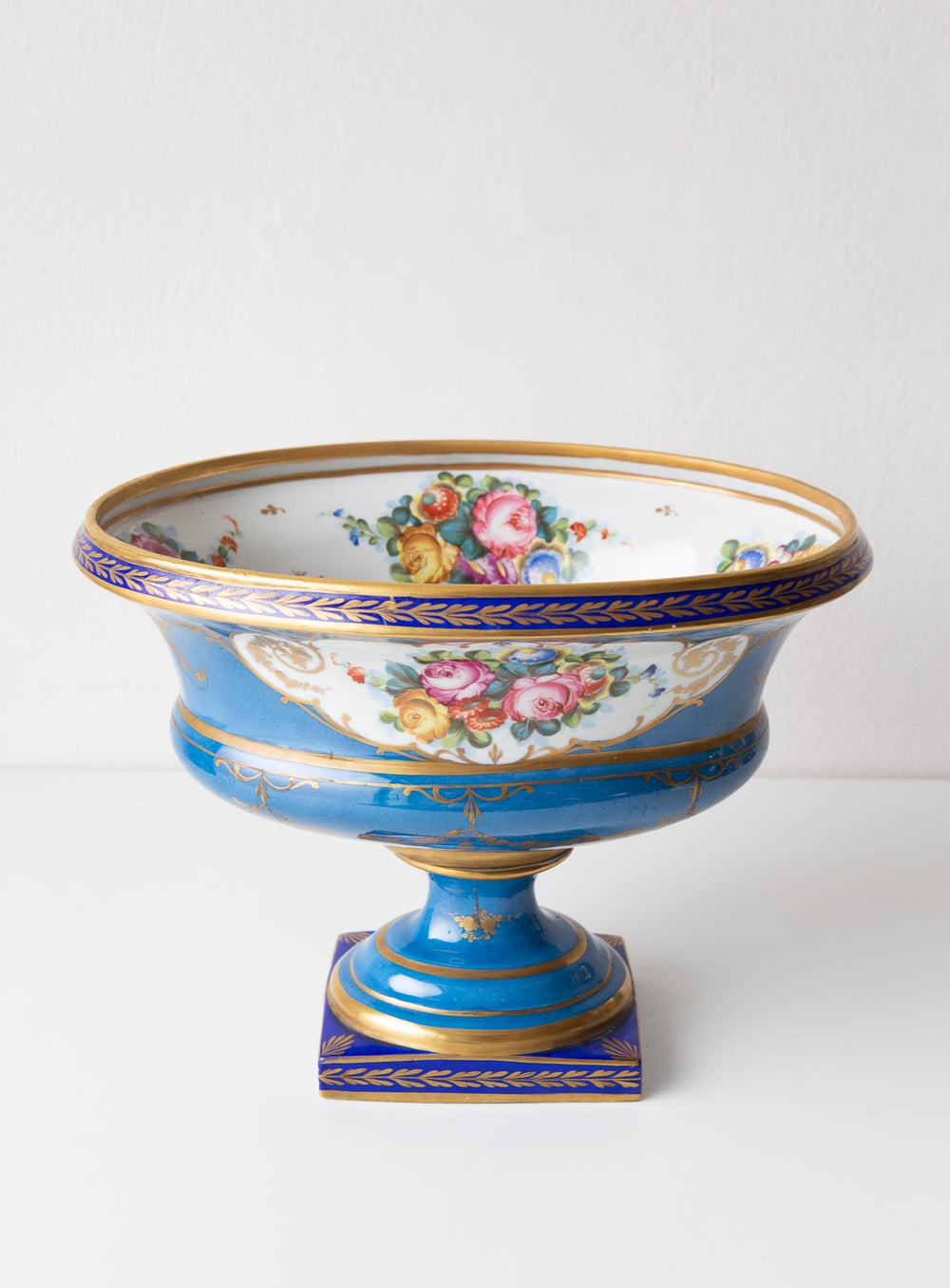 Gran copa francesa porcelana francesa estilo Sèvres (25 cm)