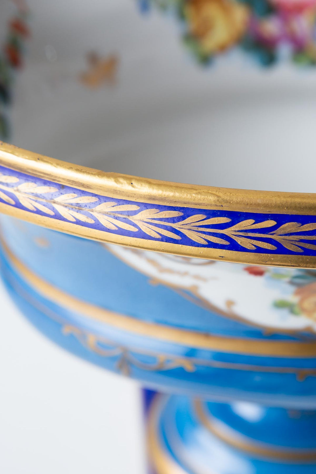 Gran copa francesa porcelana francesa estilo Sèvres grande coupe 