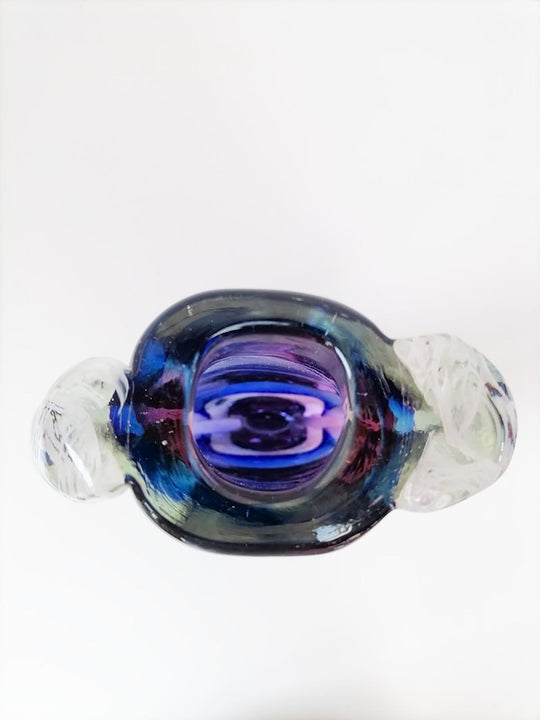 Jarrón de cristal Murano Sommerso rosa y azul Flavio Poli vase