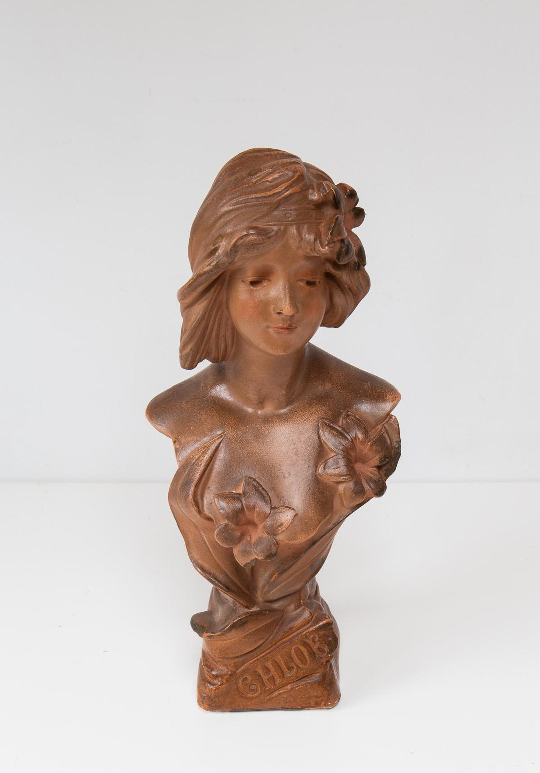 busto escayola antiguo frances chloe antique french bust art nouveau