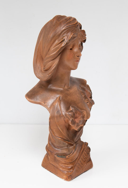 busto escayola antiguo frances chloe antique french bust art nouveau