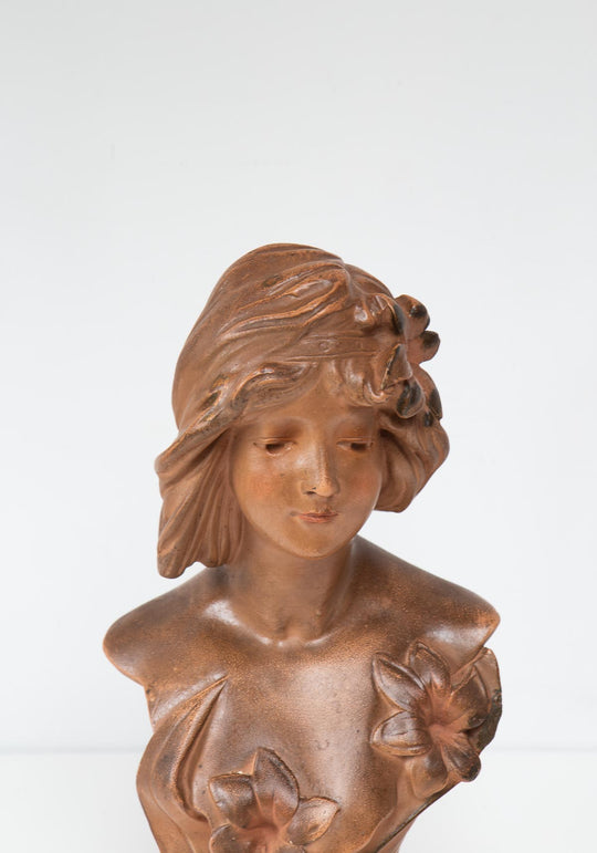 busto escayola antiguo frances chloe antique french bust art nouveau