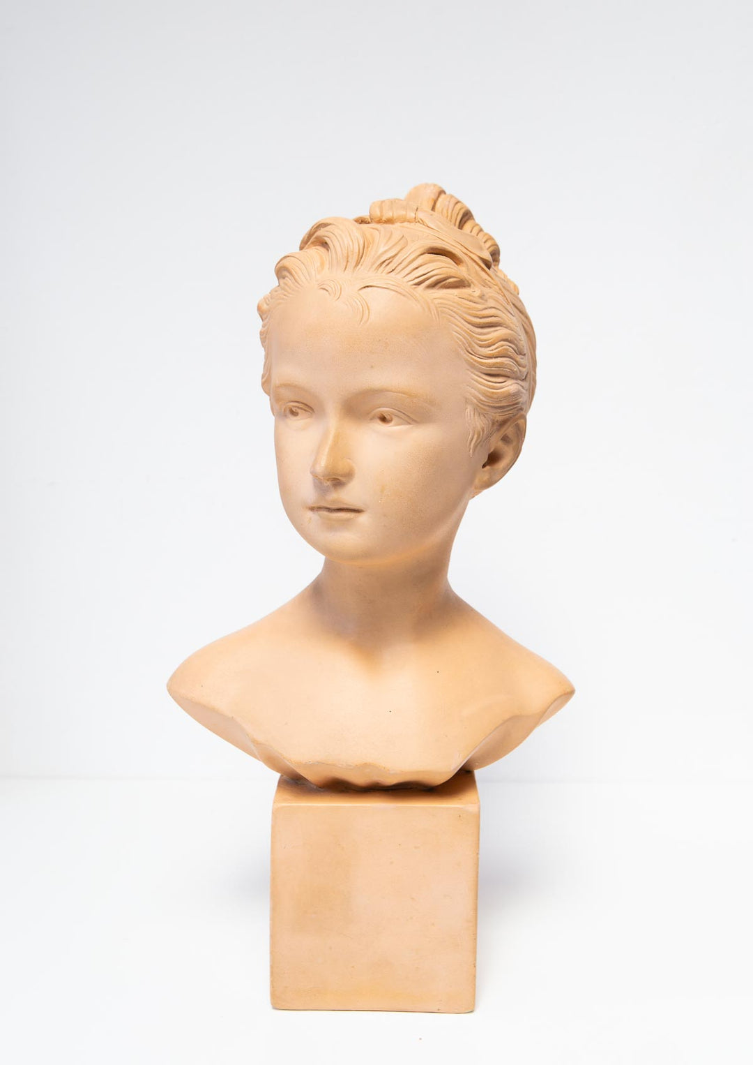 Antiguo busto escayola francés Louise Brongniart c. 1910 antique french plaster bust
