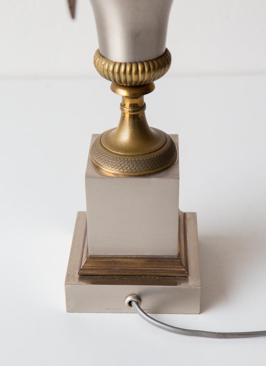 Excepcional lámpara mesa Maison Charles “Vase / Roseaux” años 70 (76 cm)