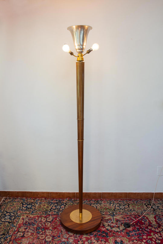 gran lámpara de pie art decó francesa antigua 1930 french floor lamp