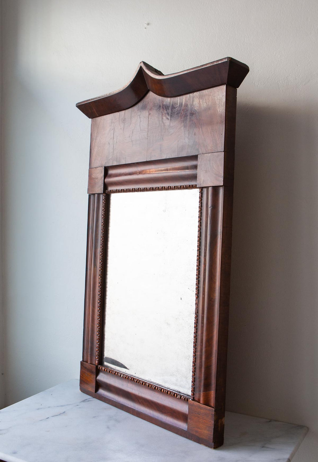 Antiguo espejo caoba mercurio principios s. XIX miroir acajou antique french mirror mahogany