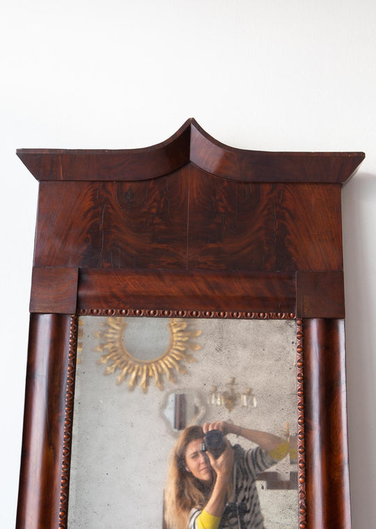 Antiguo espejo caoba mercurio principios s. XIX miroir acajou antique french mirror mahogany
