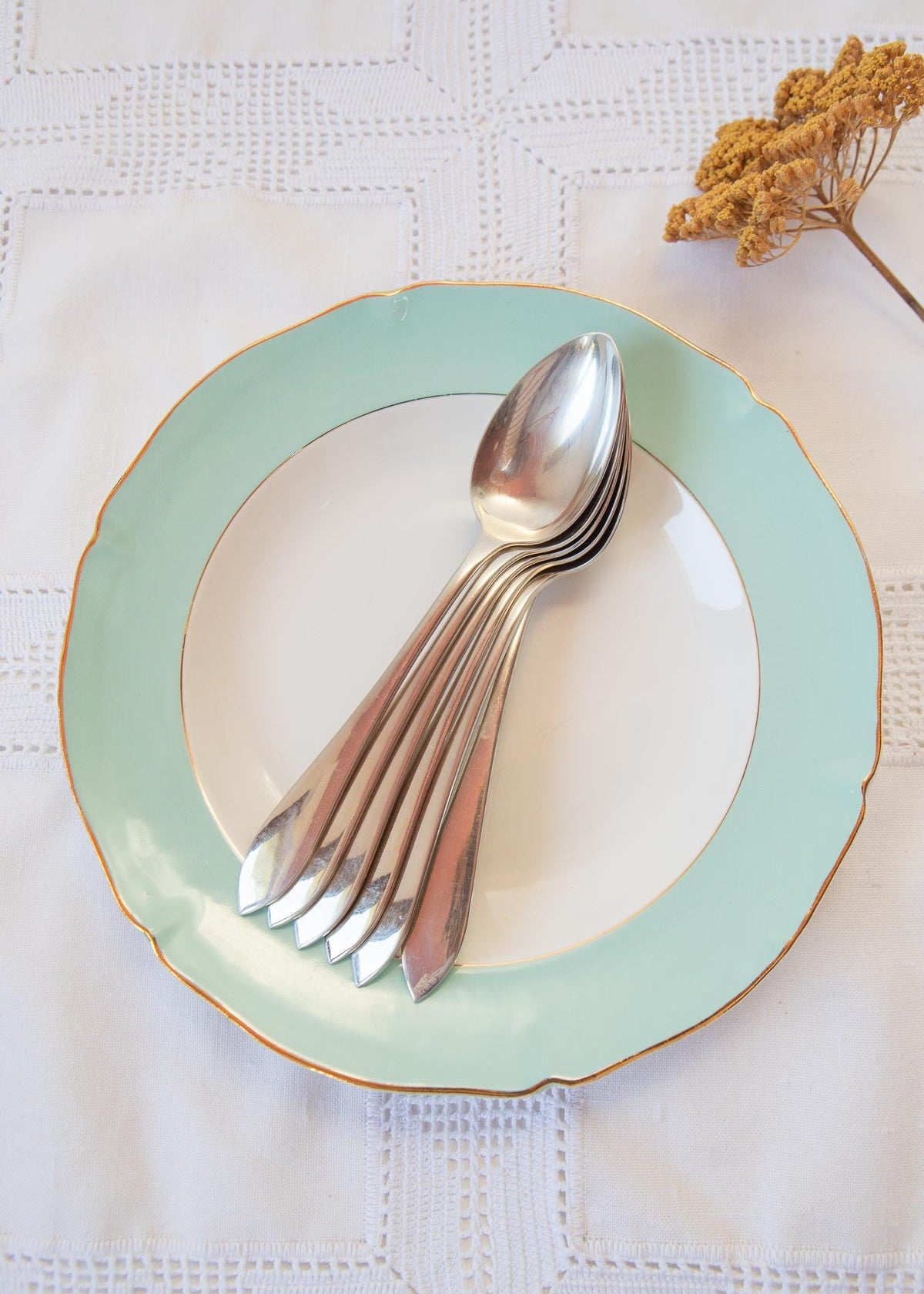 juego 6 cucharas soperas alpaca