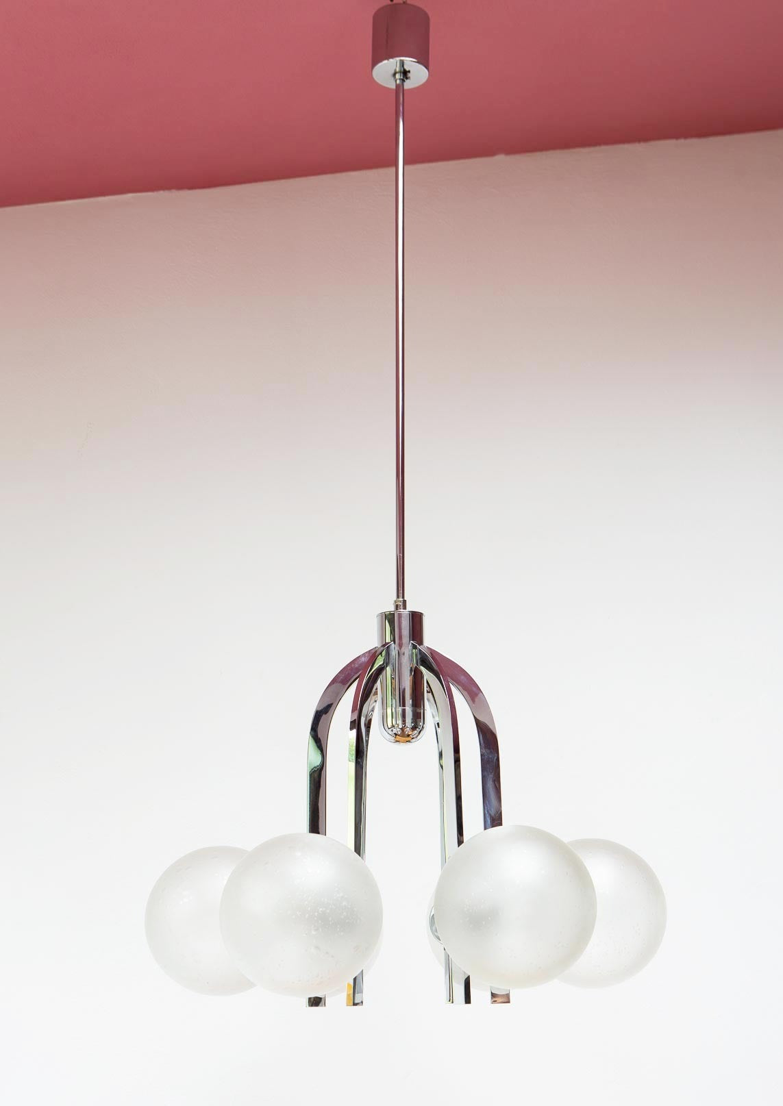 Gran lámpara techo alemana space age 6 bolas pendant light