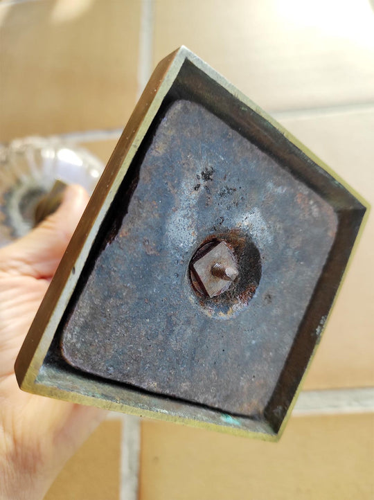 Antigua lámpara de petróleo o queroseno francesa s. XIX (38 cm)