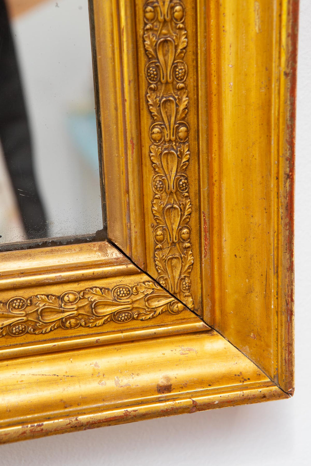 Antiguo espejo francés dorado XIX (57*45 cm)