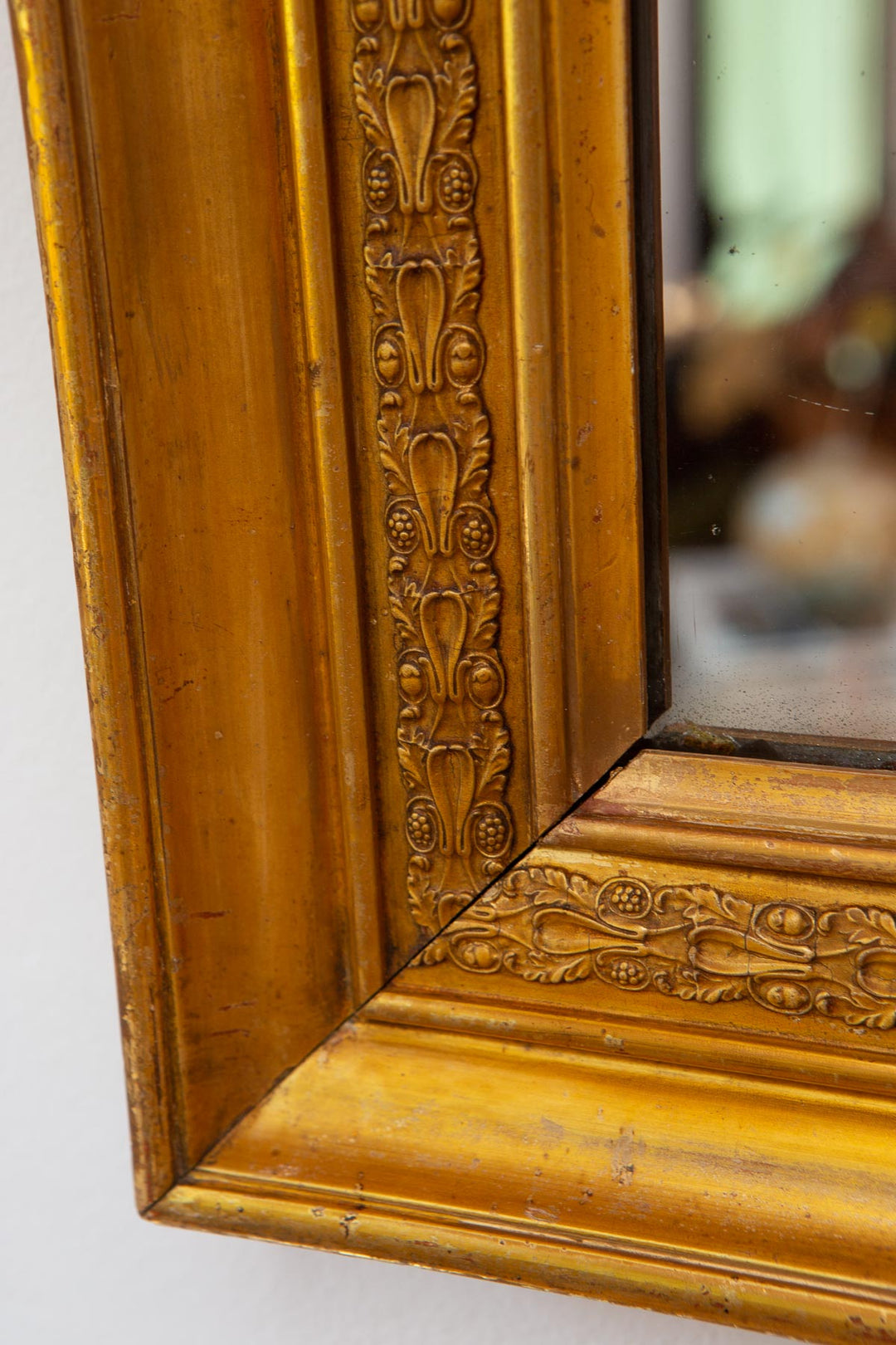 Antiguo espejo francés madera dorada s. XIX