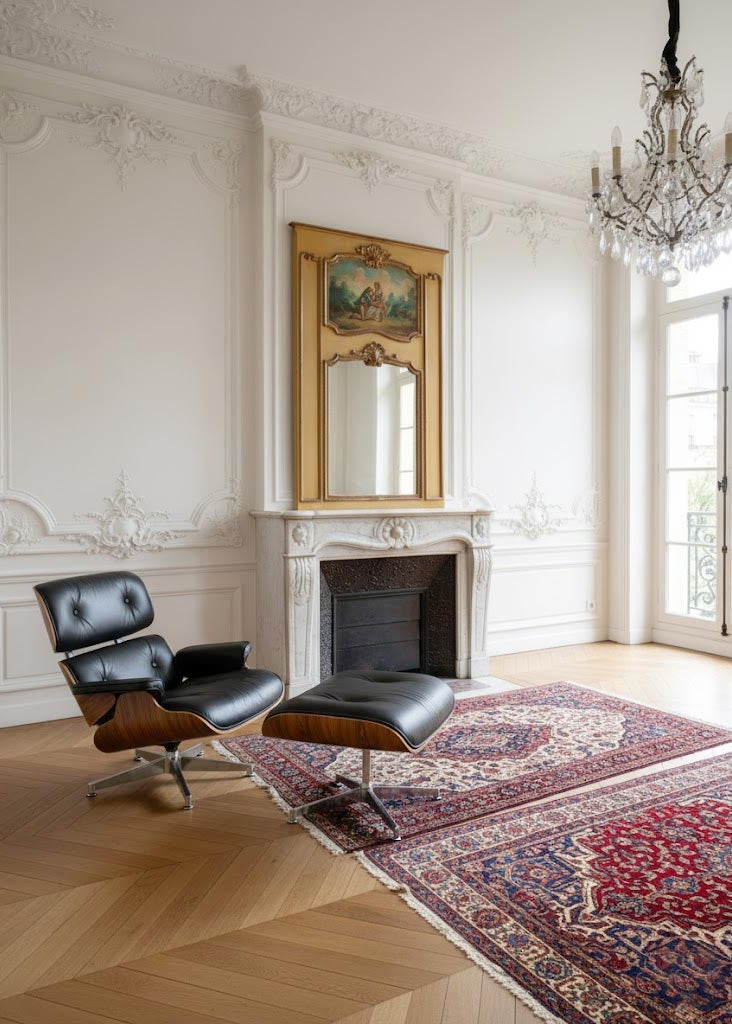 antiguo espejo francesa chimenea trumeau