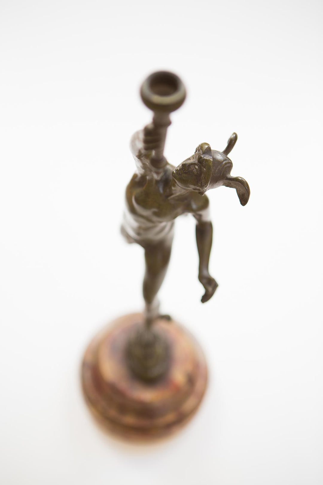 Figura bronce y mármol Mercurio o Hermes 19th century bronce figure mercury