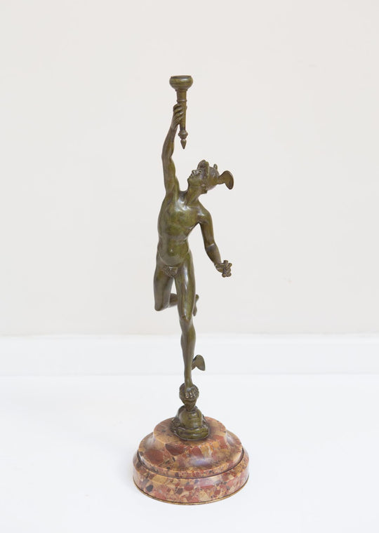 Figura bronce y mármol Mercurio o Hermes 19th century bronce figure mercury juan de bolonia jean de bologne