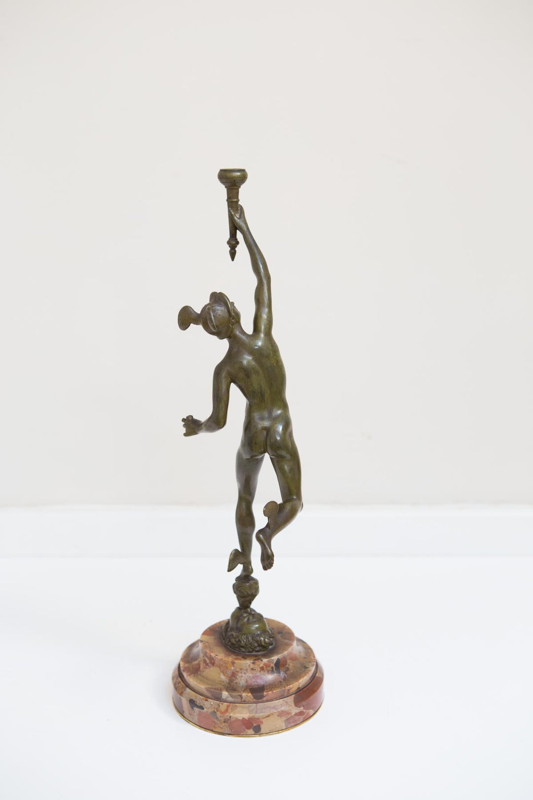 Figura bronce y mármol Mercurio o Hermes (VENDIDA)