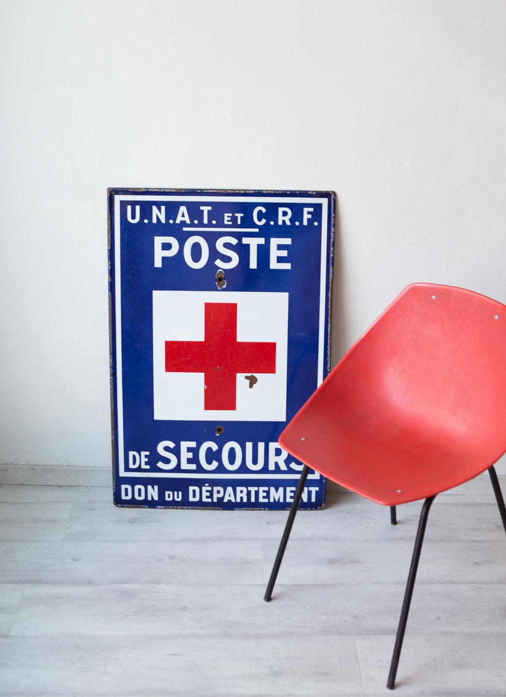 Antigua placa esmaltada Cruz Roja Francia (VENDIDA)