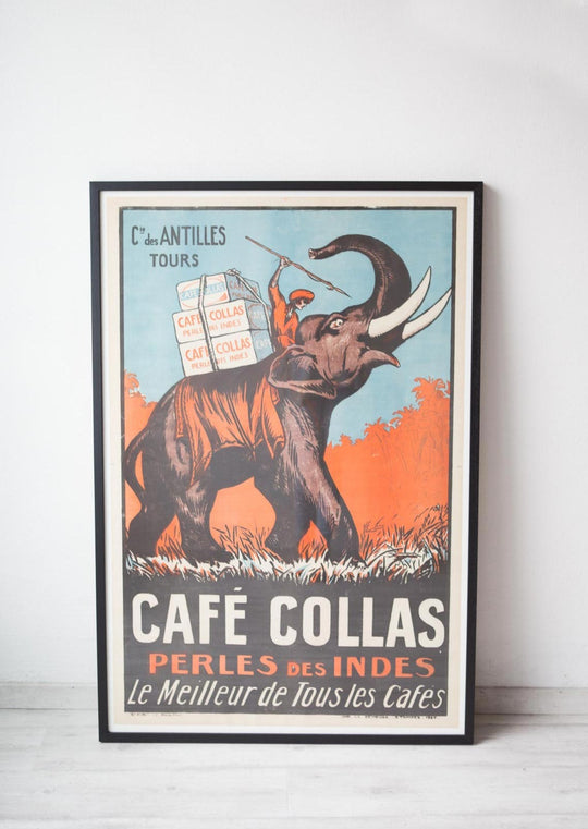 Antiguo poster publicitario Café Collas 1927  (VENDIDO)
