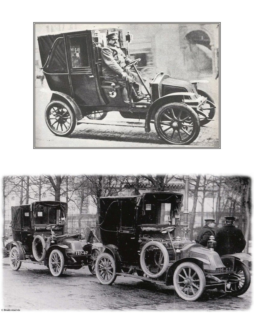 Pareja antiguas linternas francesas coche circa 1910 (VENDIDO)