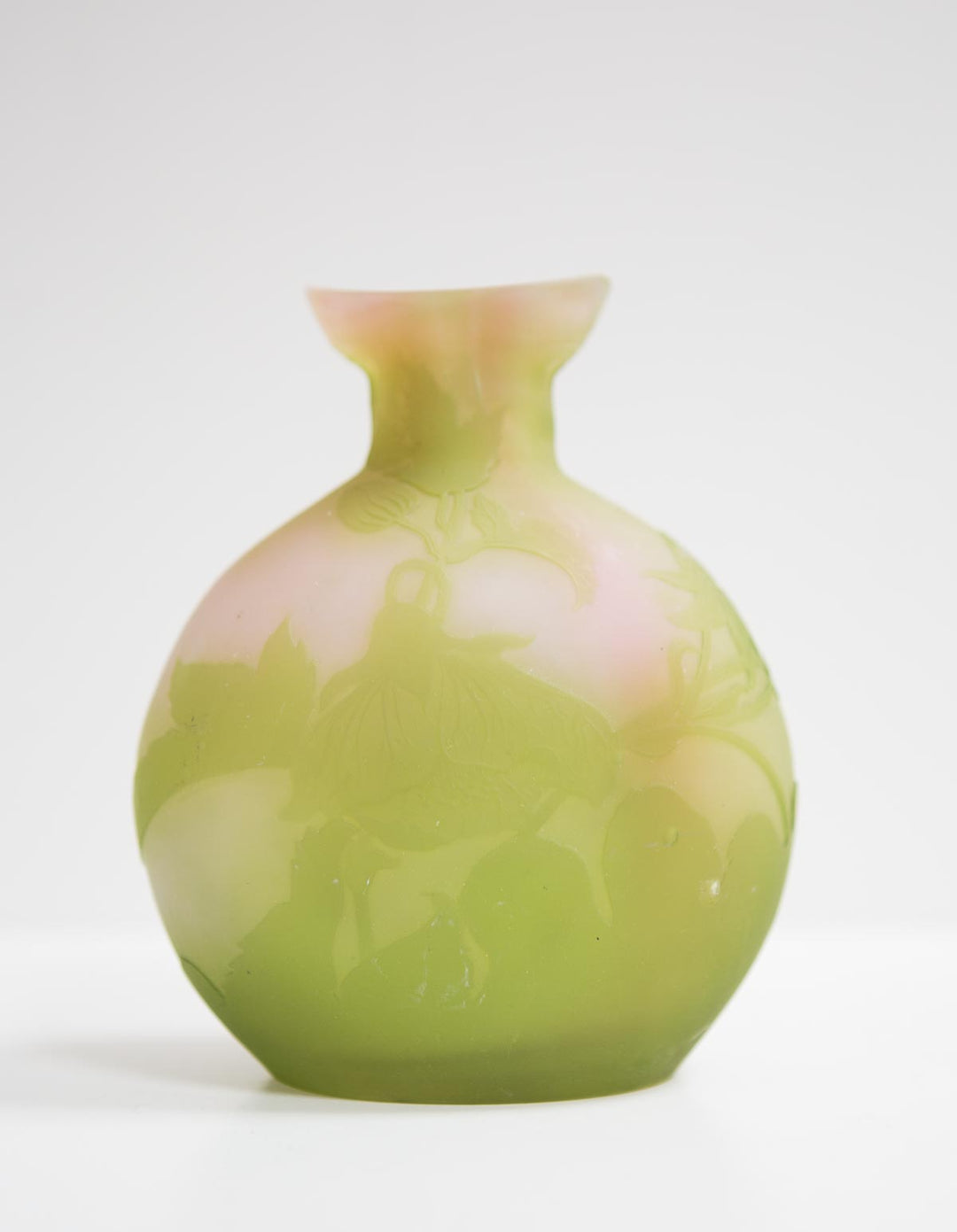 Jarrón modernista francés y verde Gallé aprox. 1900 antique french belle epoque vase