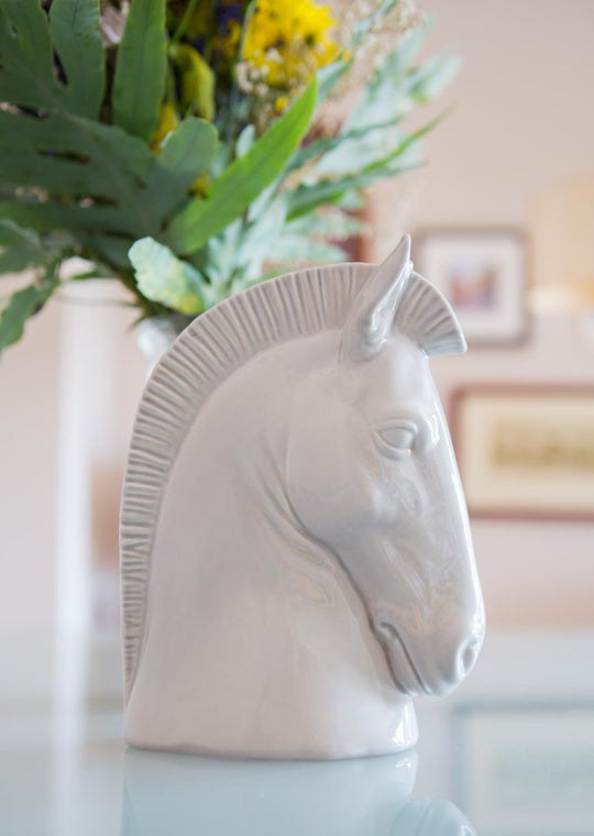 Escultura cabeza caballo porcelana Hispania (VENDIDA)