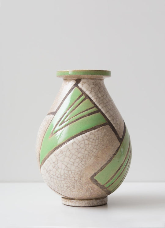 Jarrón cerámica art decó René Buthaud. J. Doris (1934-1940) (VENDIDO)