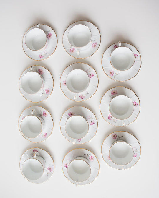 Set 11 tazas porcelana Limoges vintage (VENDIDO)
